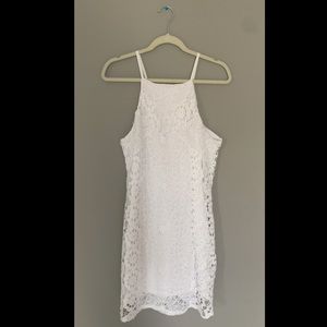 white lace dress